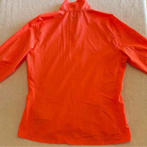 Adidas Running Vibrant Orange Track Jacket Windbreaker Rain Jacket ladies small - Picture 6 of 11